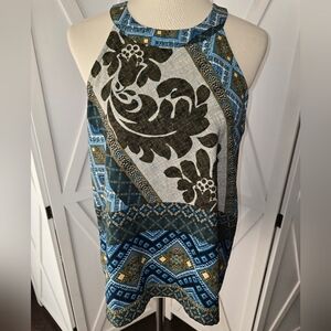 Monteau Women's Sleeveless Patterned Top